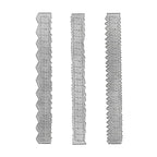 3PCS Irregular Edges Ruler Stainless Steel Paper Tearing Ruler Wavy Line by Hilsayum