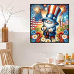 Gnome Diamond Art Kits for Adults, Full Drill Patriotic Diamond Painting Kits - Image 3