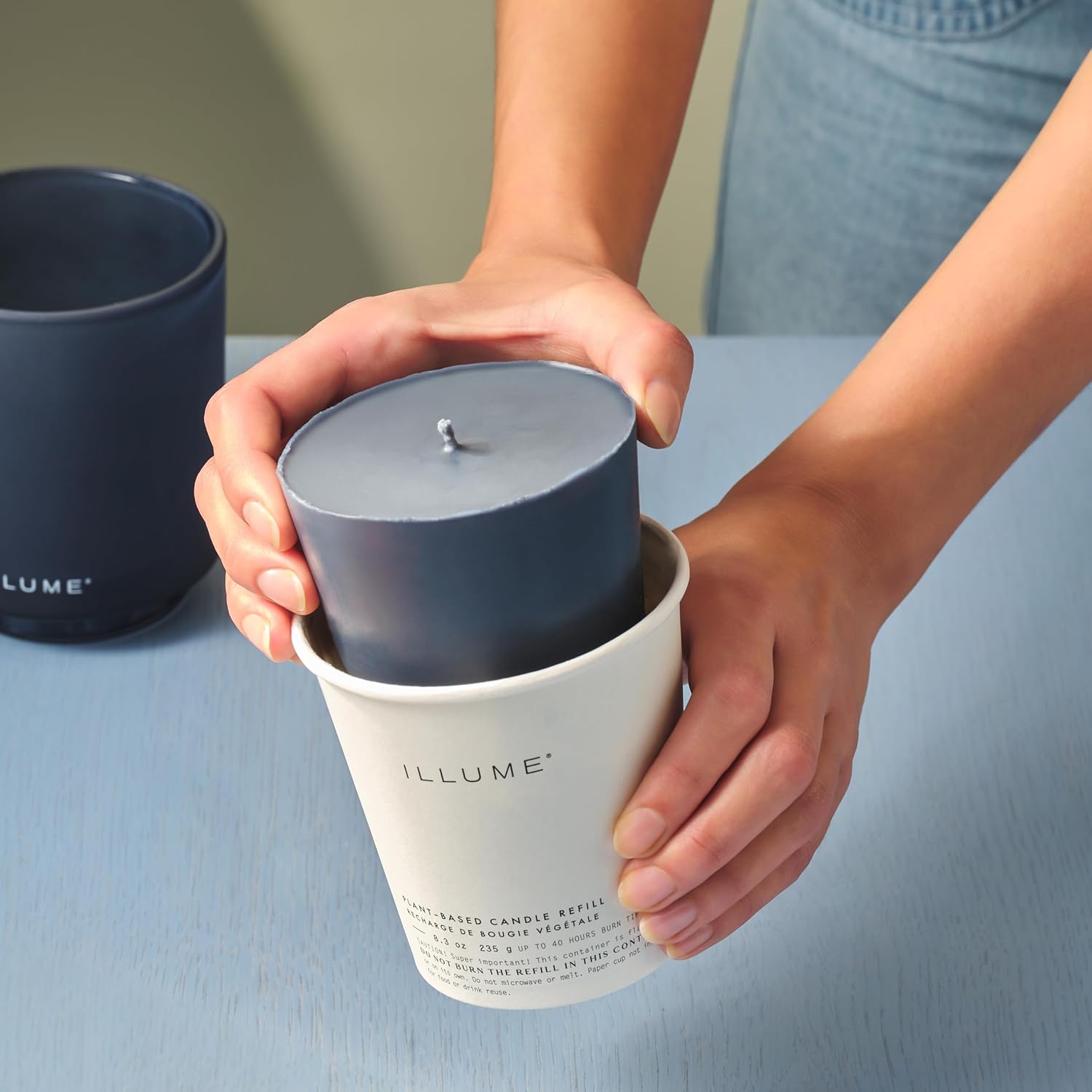 ILLUME Boxed Glass Candle Refill, Balsam & Cedar