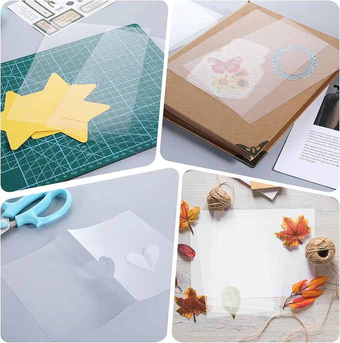 10 Pcs Heat Resistant Acetate Sheets, 5.8 X 8.3 Inch Clear Acetate Sheets - Image 3