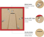 8x8 Picture Frame with Wavy Mat, Wooden Real Glass 8 x 8 Photo Frame - Image 4