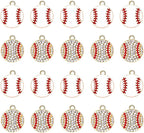 20PCS Sports Charms Enamel Basketball Baseball Pendant Charms by ANGLESJELL