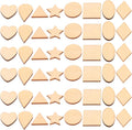 TIDTALEO Unfinished Wood Shapes DIY Craft Kit 38g Set Natural Wooden Water Drop by TIDTALEO