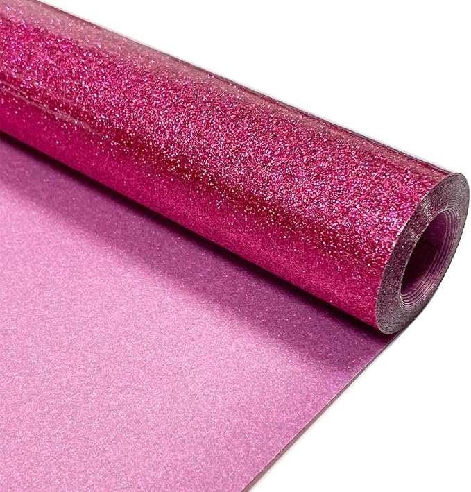 Rose Red Glitter Heat Transfer Vinyl 12" x 8 ft HTV by MerryMade