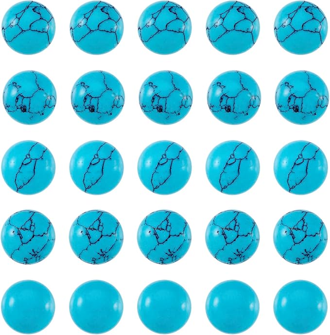 FASHEWELRY 50Pcs Synthetic Turquoise Cabochons Flat Back Gemstone Cabochons by FASHEWELRY