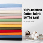 100% Combed Cotton Fabric by The Yard, 66 inches Wide, Premium Soft Breathable - Image 6