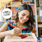 DOODLREAM Cardinal Bird Punch Needle Kit, DIY Embroidery Starter Craft Set | - Image 3