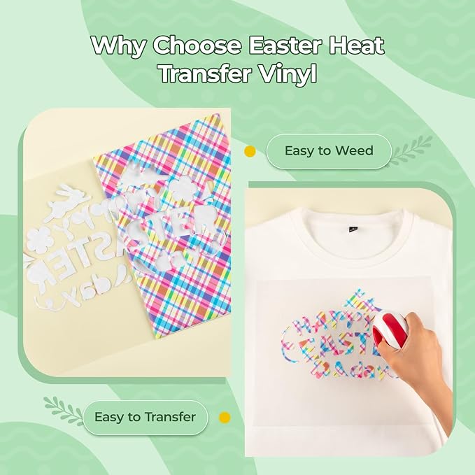 HTVRONT Plaid HTV Heat Transfer Vinyl - Image 4