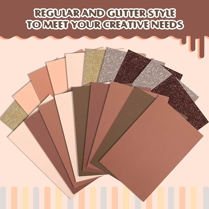 Feifeiya 48 Pack Glitter Foam Sheets Craft, 8 x 12 Inch Assorted Colors - Image 4