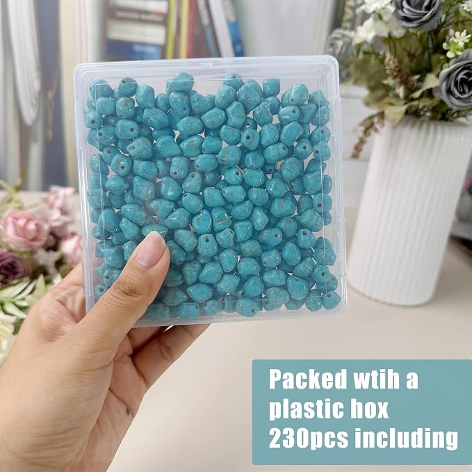 Turquoise Irregular Beads for Bracelet Making - Image 3