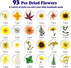 93 Pcs Yellow Dried Pressed Flowers Real Natural Leave Petals - Image 4