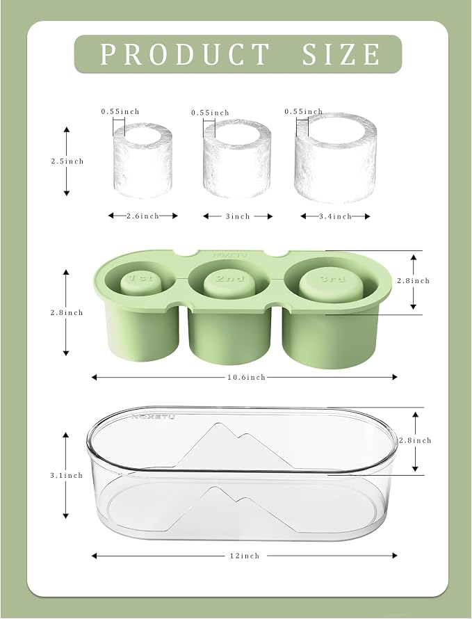 Silicone Ice Mold for Stanley Cup 30 40oz, Tumbler Ice Maker | Easy Fill and - Image 2