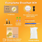 WaldyWop Crochet Kit for Beginners: 2 PCS Easy Complete Knitting Kit - Image 2