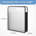 Caydo Scrapbook Paper Organizer, 3 Pack Expanding Paper Folio - Image 2