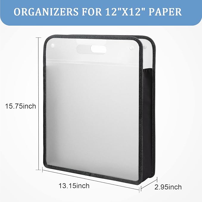 Caydo Scrapbook Paper Organizer, 3 Pack Expanding Paper Folio - Image 2