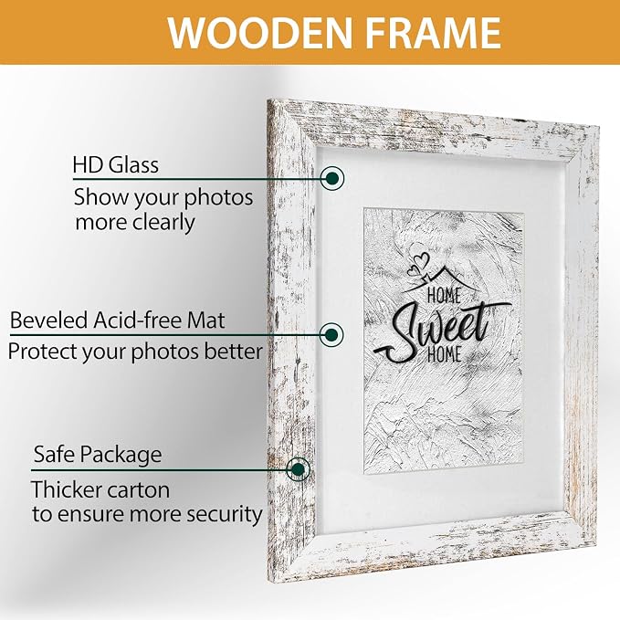 Califortree Rustic White 8x10 Picture Frame - Image 7
