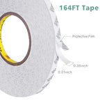Double Sided Tape Heavy Duty, Super Strong Adhesive, 164ft x 0.39in, 2 Pack | - Image 3