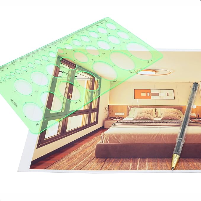 1Pcs 20cm Oval Ruler Drafting Template, Oval Line Drawing Ruler, Oval Tracing - Image 7