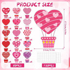 AUGSUN 60pcs Valentine's Day Bulletin Board Decorations Hot Air Balloon Cutouts - Image 2