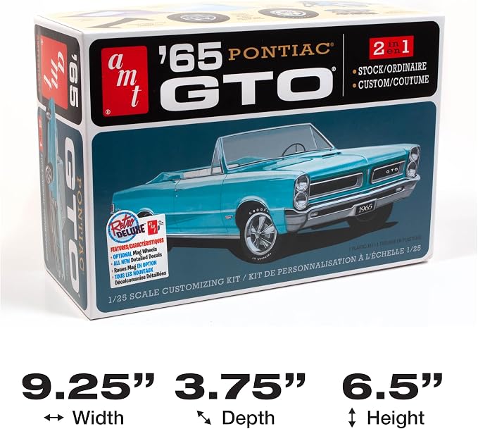 AMT 1965 Pontiac GTO 2T 1/25th Scale Model Kit - Image 5