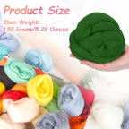 PATIKIL Wool Roving Yarn, 150G/5.3OZ Soft Felting Wool Pure Chunky Roving Yarn - Image 2