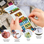 INFUNLY 6 Set DIY Cross Stitch Bookmark Kit Building House Cross Stitch Kits - Image 4