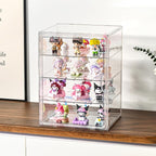 2 Pack 4 Tier Display Case for Collectibles, Storage Container - Image 8