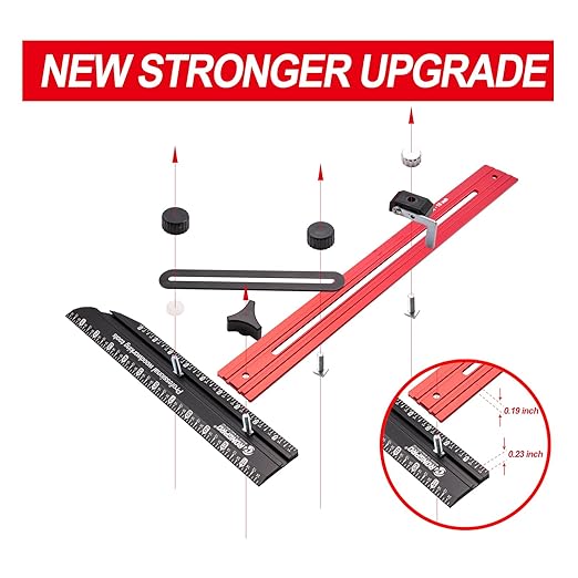 Stair Tread Template Tool, Stair Gauge Set Shelf Layout Measuring Scribe Tool - Image 2