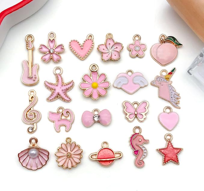 WOCRAFT 40pcs 20 pairs Assorted Enamel Bracelet Charms - Image 6