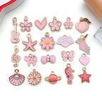 WOCRAFT 40pcs 20 pairs Assorted Enamel Bracelet Charms - Image 6