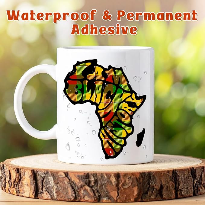 Tintnut African Plaid Permanent Vinyl, waterproof, easy peel & stick, works - Image 5