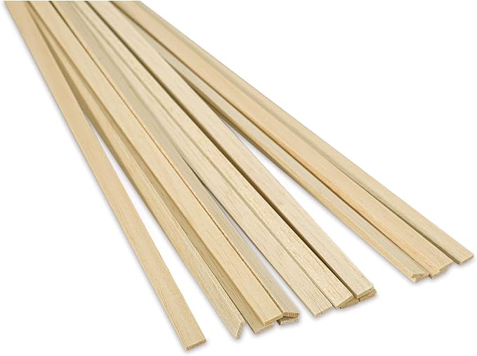 Balsa Wood 1/8 X 1/2 X 36in by Unknown