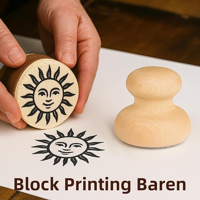 Falling in Art Wood Block Printing Baren, 2.5 Inches Baren Printmaking Tool - Image 5
