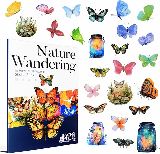 Transparent Butterflies Fairy Sticker Book by Dwpetzo