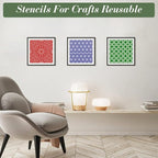 Texture Stencils for Crafts Reusable 16Pcs Stencils | DIY Art Painting Stencil - Image 2