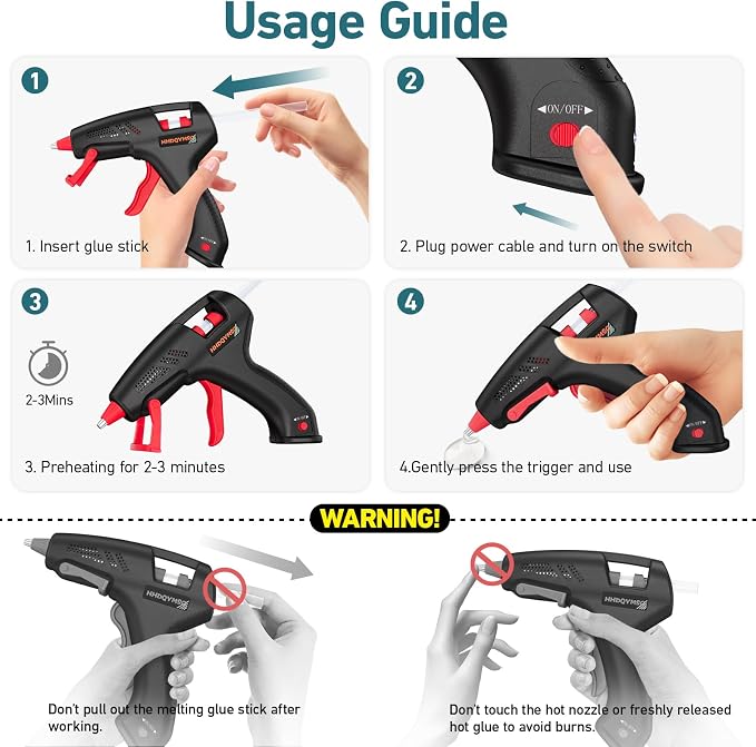 Cordless Hot Glue Gun, 20W Hot Glue Gun - Image 6