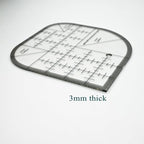 Quilting Ruler, Quilting Templates, Sewing Quilt Rulers, Acrylic Curved Corner - Image 3