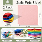 Peach Soft Felt Sheets for Crafts, 1.6mm Thick, Handmade Crafts, DIY Projects - Image 3