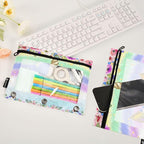 Unicorn Pink Pencil Pouch for 3 Ring Binder, 2 Pack Waterproof Pencil Bags - Image 5