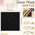 2mm Stiff Felt Sheets 12" X 12" | Thick Polyester Felt Material, DIY Craft - Image 3