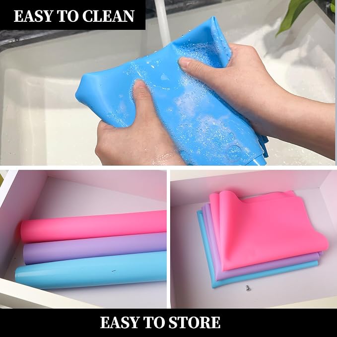 LEOBRO Silicone Mat for Resin Molds, UV Resin, Play Dough Mat, Clay Mat - Image 7