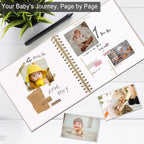 10 x 10 Inch Scrapbook Photo Album, Hardcover Kraft White Pages Arch Window - Image 2