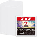ESRICH 3x3IN Small Canvases for Painting, 64 Pack Mini Canvas Boards Cotton by ESRICH