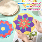 Vercraft 22 Pcs Wooden Mandala Painting Set 10 Mandala Unfinished Wood Cutouts - Image 3
