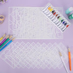 20 Pcs Abstract Texture Stencils Mixed Size Geometric Stencils - Image 5