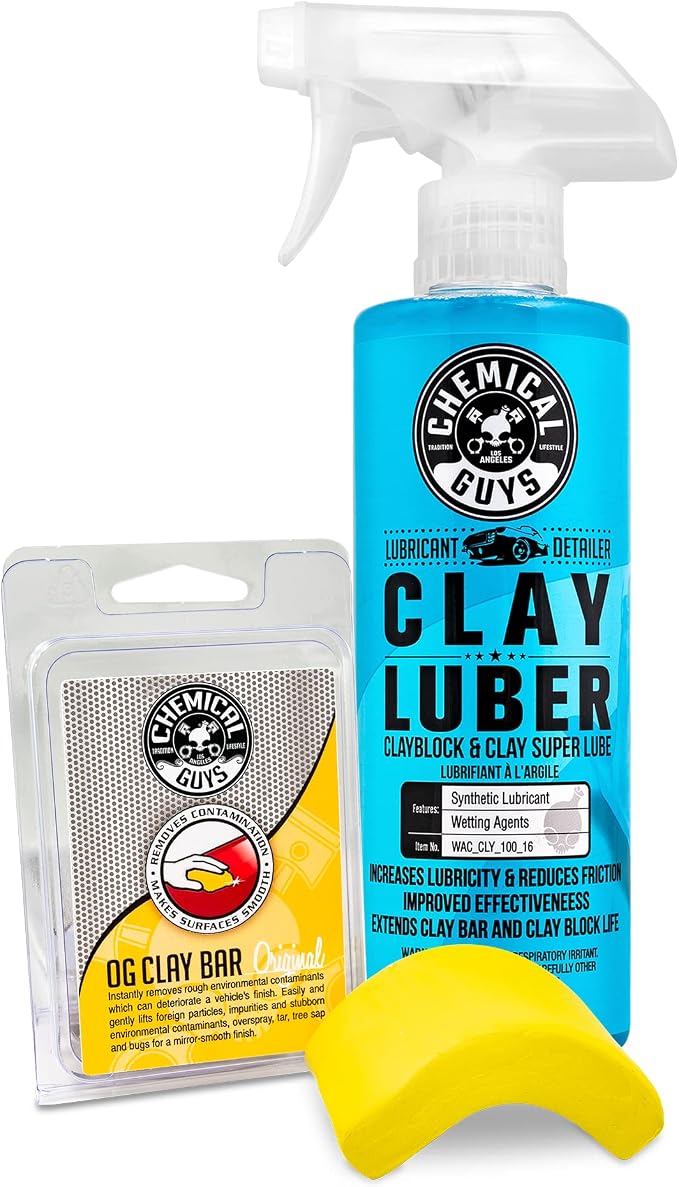 Chemical Guys, OG Clay Bar & Luber Synthetic Lube Kit, Medium Duty, 2-Piece | by ChemicalGuys