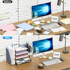 OPNICE Desk Organizer, 4-Tier Desktop File Organizer - Image 3