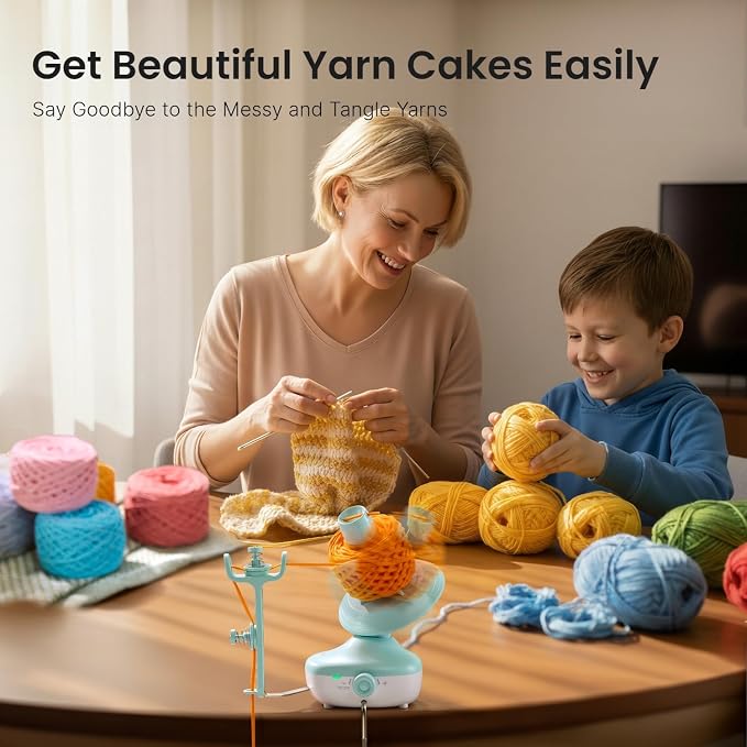 Cordless Yarn Winder, 2H Running Time Rechargeable Electric Yarn Cake Winder - Image 6