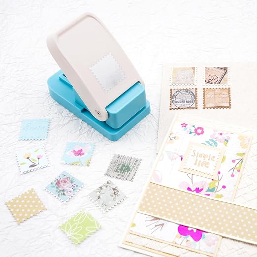 BAOFALI 2Pcs/Set Stamp Puncher 1.25x1.5 Inch & 1 Inch Square Postage Stamps - Image 4