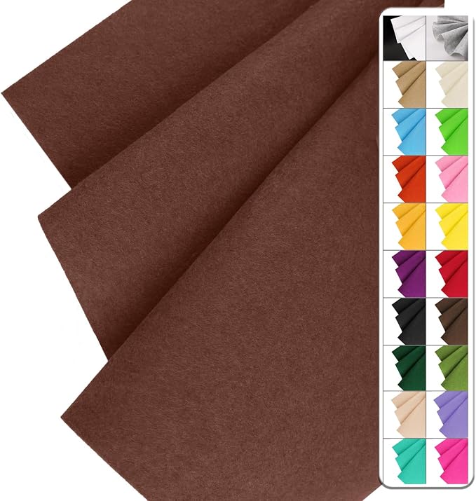IONTACH 36" X 36" Stiff Felt Fabric 1.2mm Thick | Felt Sheet by IONTACH